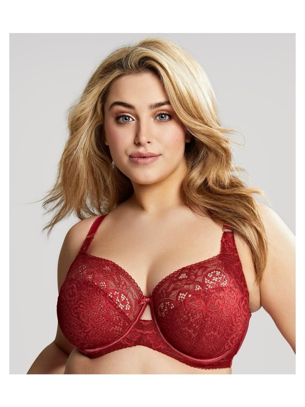 Sculptresse Estel Full Cup Bra Size 40DD Lace Raspberry Red Style 9685 Luxury